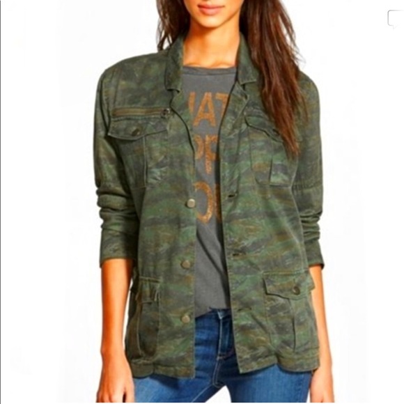 PAM & GELA Camo Army Utility Jacket Tencel Size Small Oversized Coat Cam… - Picture 8 of 16